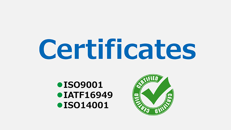 Certificates